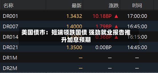 美国债市:短端领跌国债 强劲就业报告推升加息预期-第3张图片