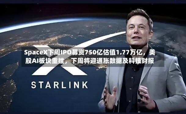 SpaceX下周IPO募资750亿估值1.77万亿，美股AI板块重挫	，下周将迎通胀数据及科技财报-第2张图片
