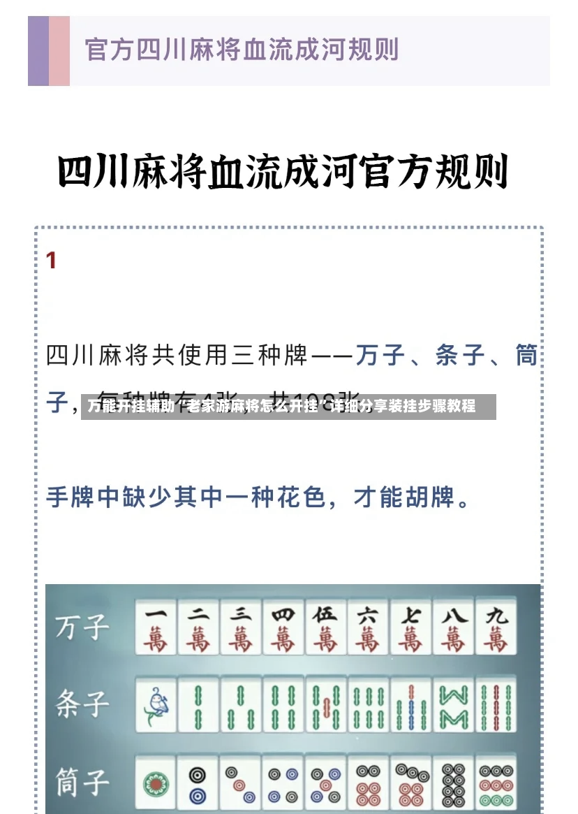 万能开挂辅助“老家游麻将怎么开挂”详细分享装挂步骤教程