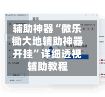 辅助神器“微乐锄大地辅助神器开挂”详细透视辅助教程-第3张图片