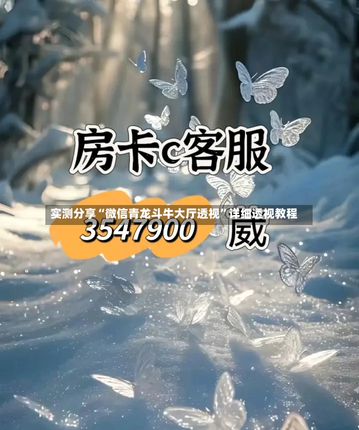 实测分享“微信青龙斗牛大厅透视”详细透视教程