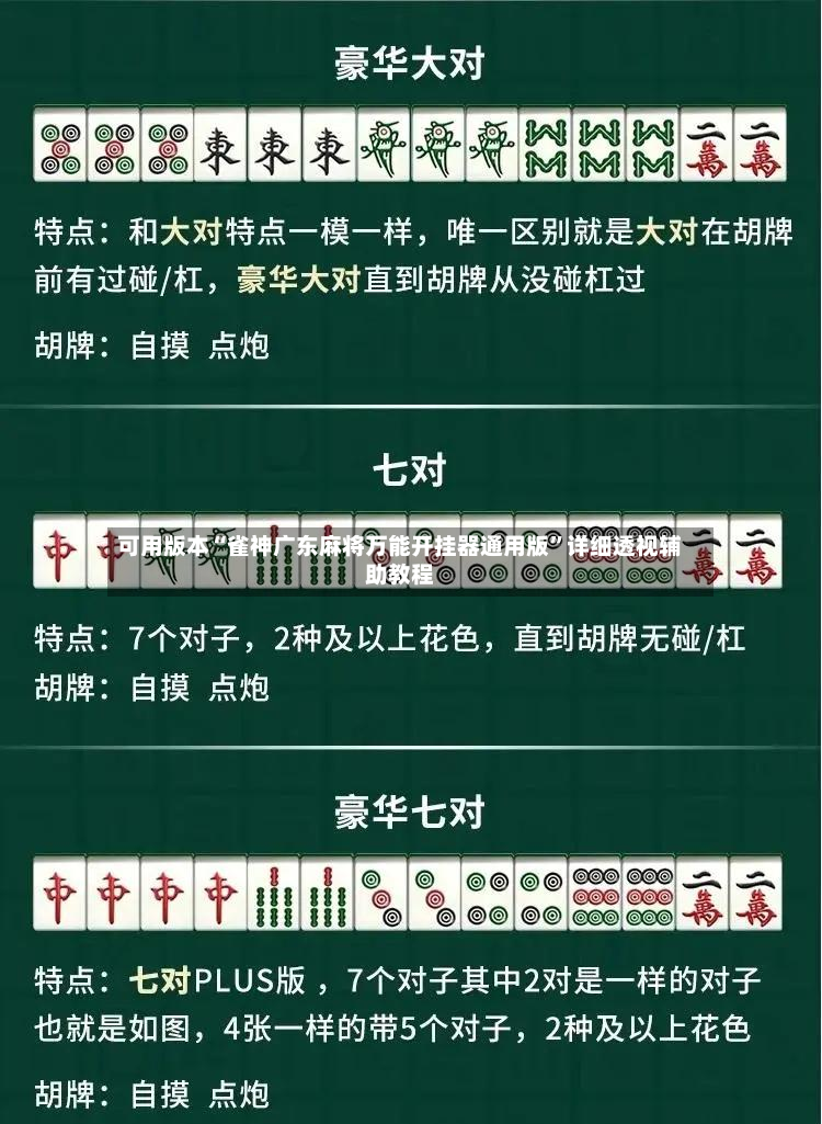 可用版本“雀神广东麻将万能开挂器通用版	”详细透视辅助教程-第2张图片