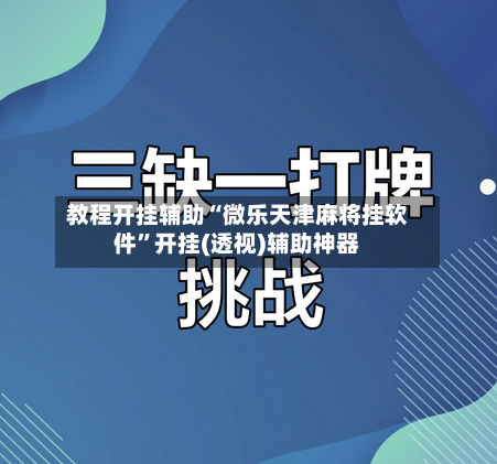 教程开挂辅助“微乐天津麻将挂软件	”开挂(透视)辅助神器-第2张图片