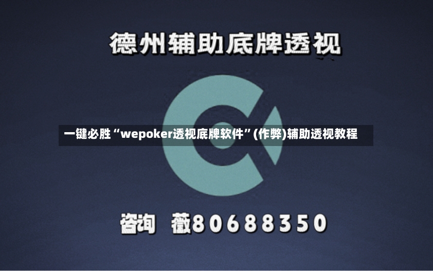 一键必胜“wepoker透视底牌软件”(作弊)辅助透视教程-第2张图片
