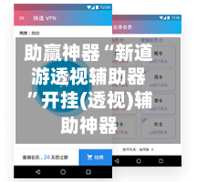 助赢神器“新道游透视辅助器	”开挂(透视)辅助神器-第3张图片