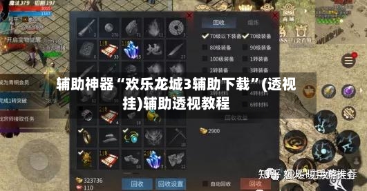 辅助神器“欢乐龙城3辅助下载”(透视挂)辅助透视教程-第3张图片