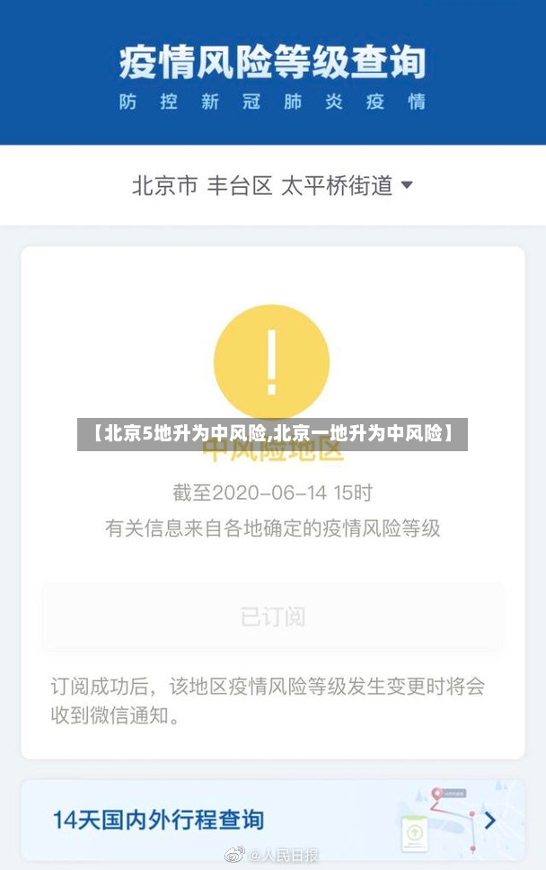 【北京5地升为中风险,北京一地升为中风险】