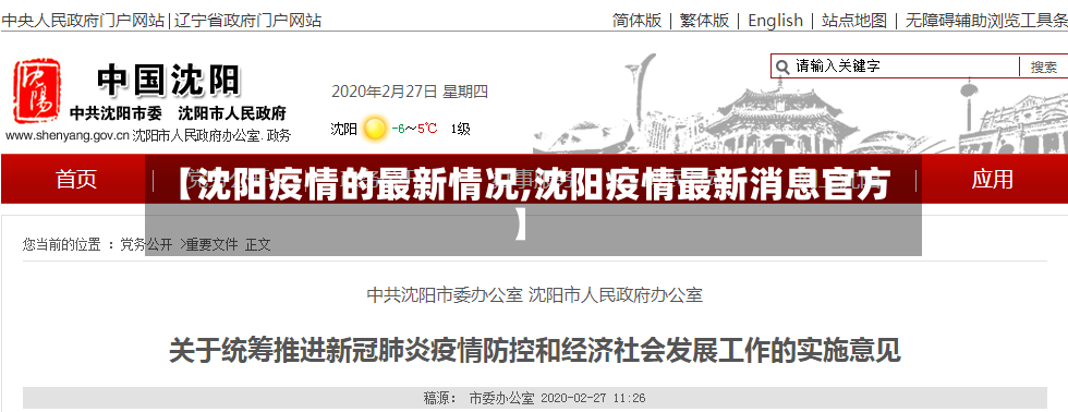 【沈阳疫情的最新情况,沈阳疫情最新消息官方】
