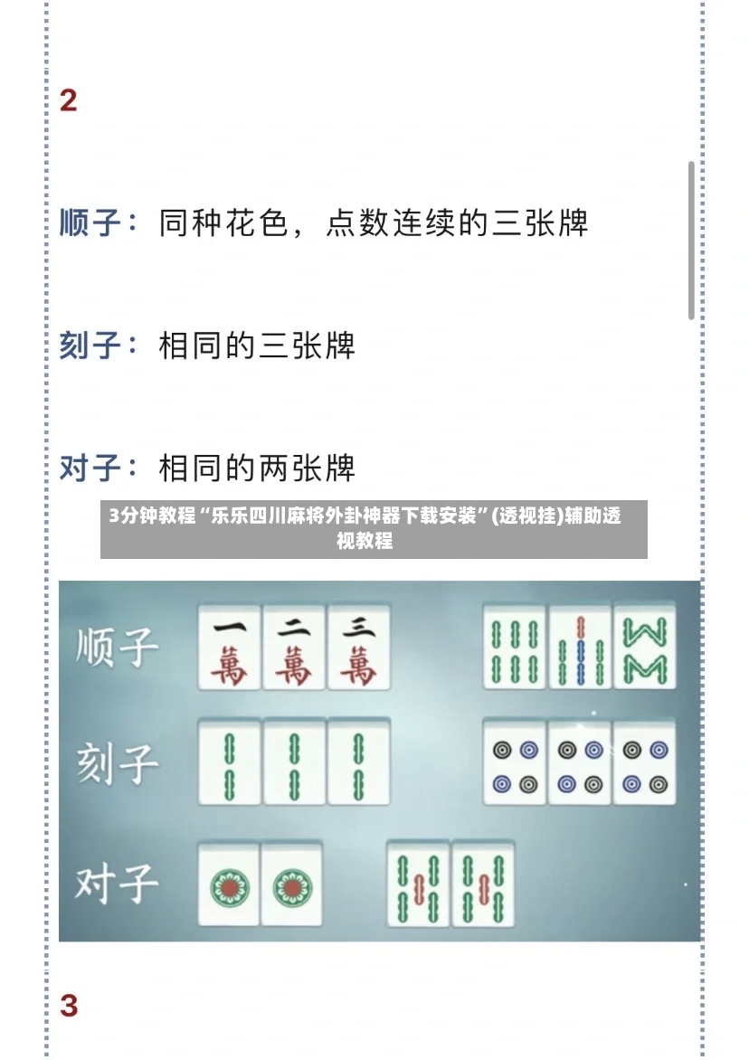 3分钟教程“乐乐四川麻将外卦神器下载安装”(透视挂)辅助透视教程-第3张图片