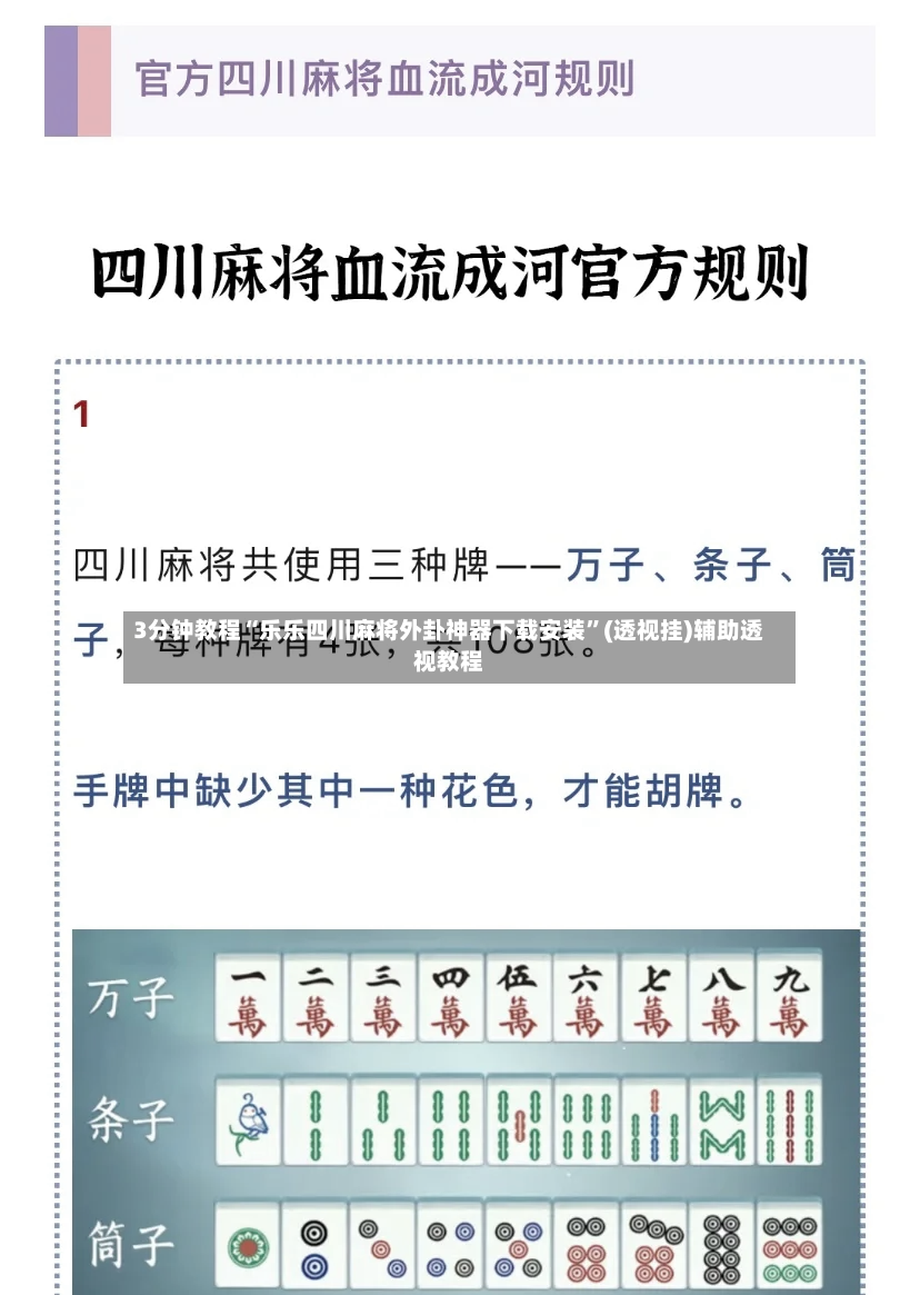 3分钟教程“乐乐四川麻将外卦神器下载安装	”(透视挂)辅助透视教程-第2张图片