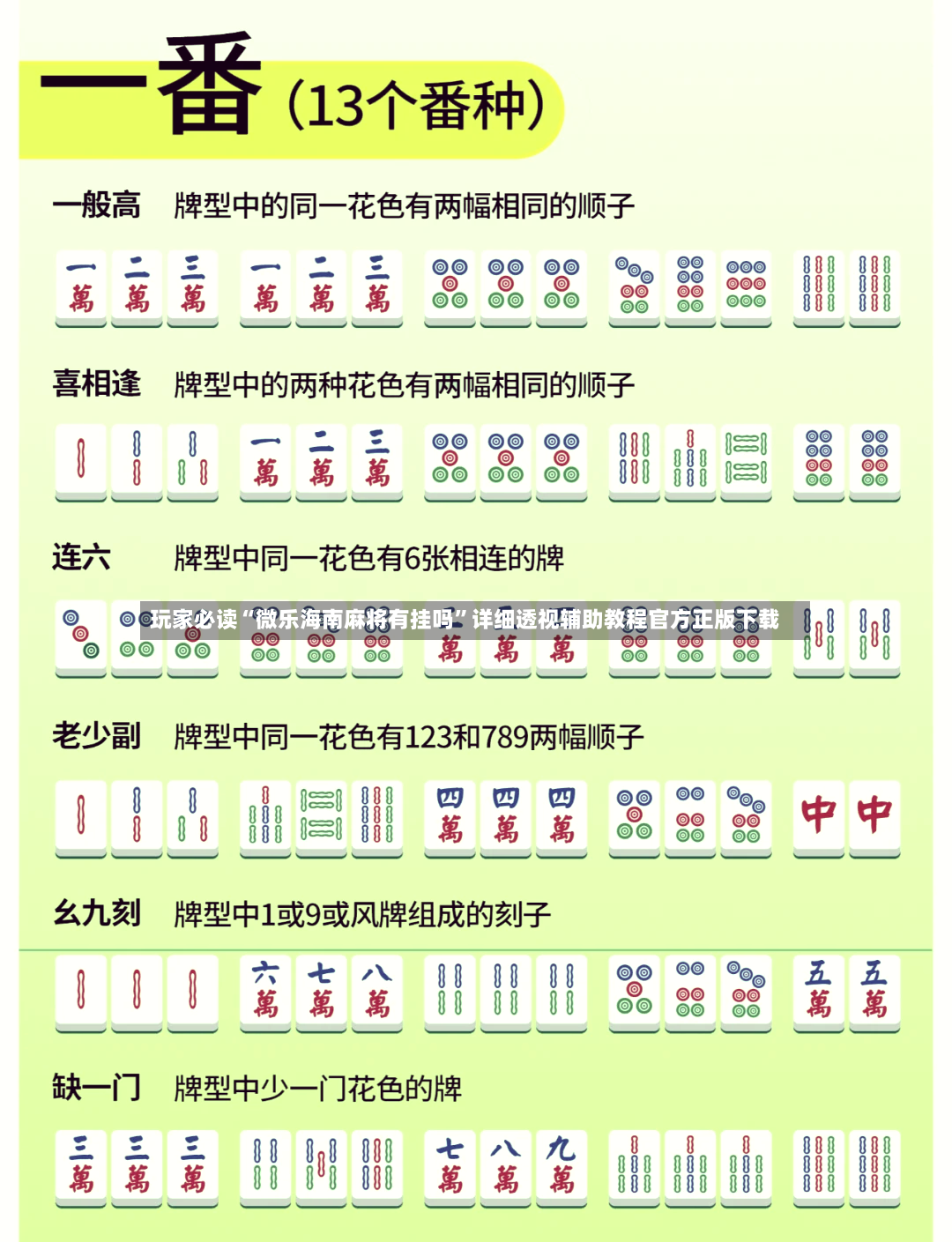 玩家必读“微乐海南麻将有挂吗”详细透视辅助教程官方正版下载-第3张图片