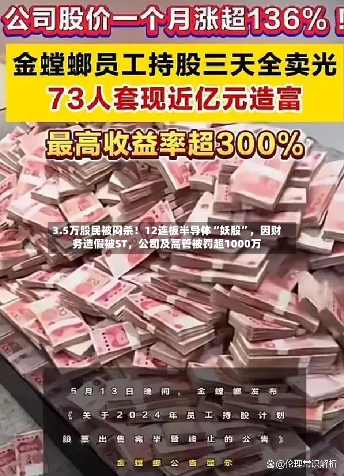 3.5万股民被闷杀！12连板半导体“妖股”，因财务造假被ST	，公司及高管被罚超1000万-第3张图片