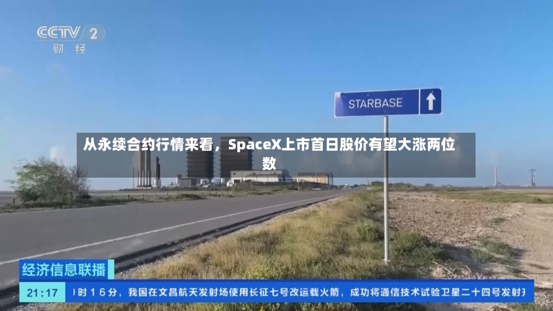 从永续合约行情来看，SpaceX上市首日股价有望大涨两位数