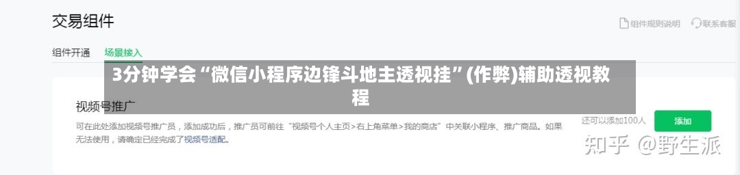 3分钟学会“微信小程序边锋斗地主透视挂”(作弊)辅助透视教程-第2张图片