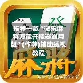 推荐一款“微乐麻将万能开挂器通用版”(作弊)辅助透视教程-第2张图片
