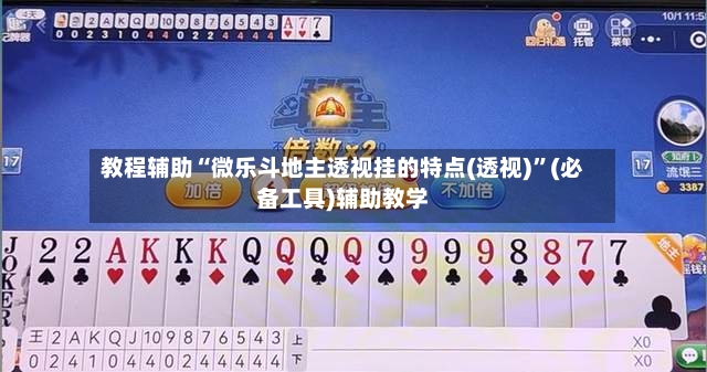 教程辅助“微乐斗地主透视挂的特点(透视)”(必备工具)辅助教学