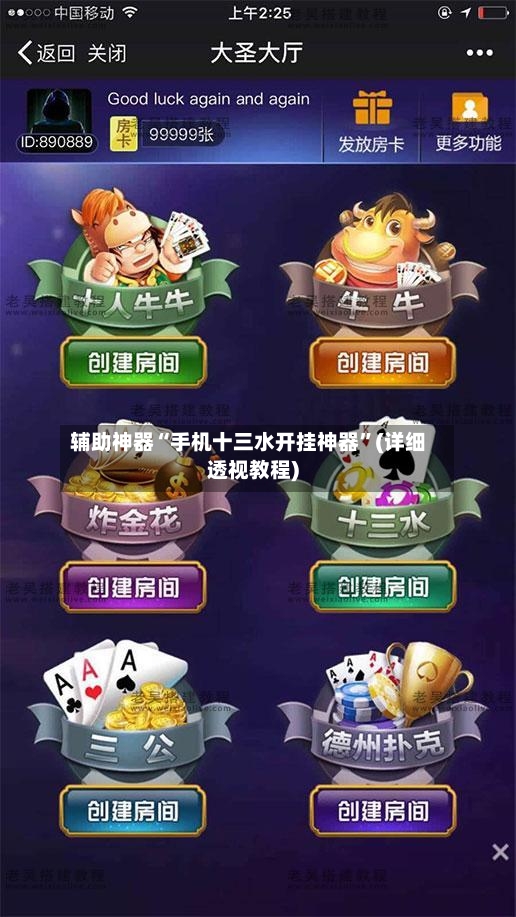 辅助神器“手机十三水开挂神器”(详细透视教程)-第3张图片
