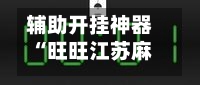 辅助开挂神器“旺旺江苏麻将外卦神器下载	”开挂(透视)辅助教程-第2张图片