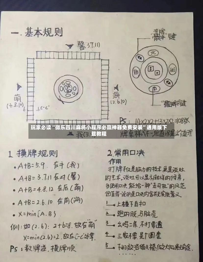 玩家必读“微乐四川麻将小程序必赢神器免费安装”通用版下载教程-第2张图片