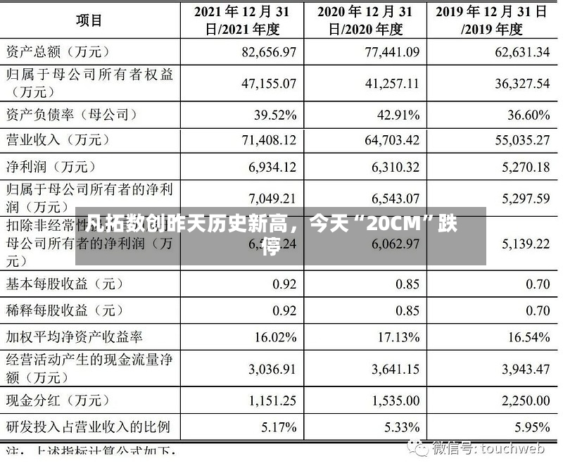 凡拓数创昨天历史新高	，今天“20CM”跌停-第3张图片