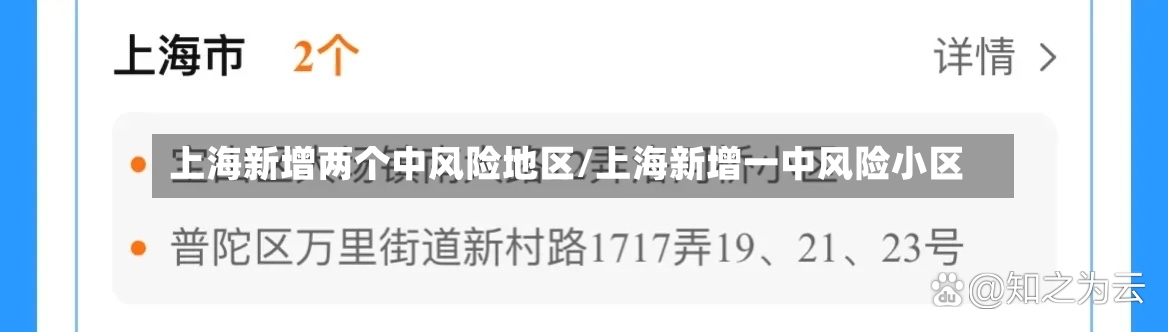 上海新增两个中风险地区/上海新增一中风险小区-第3张图片