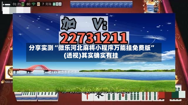 分享实测“微乐河北麻将小程序万能挂免费版	”(透视)其实确实有挂-第2张图片