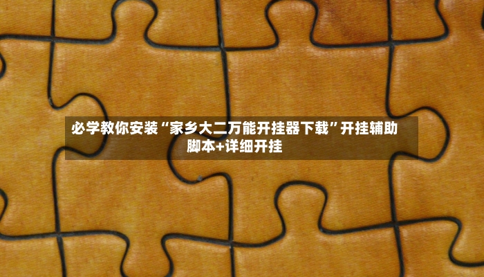 必学教你安装“家乡大二万能开挂器下载”开挂辅助脚本+详细开挂