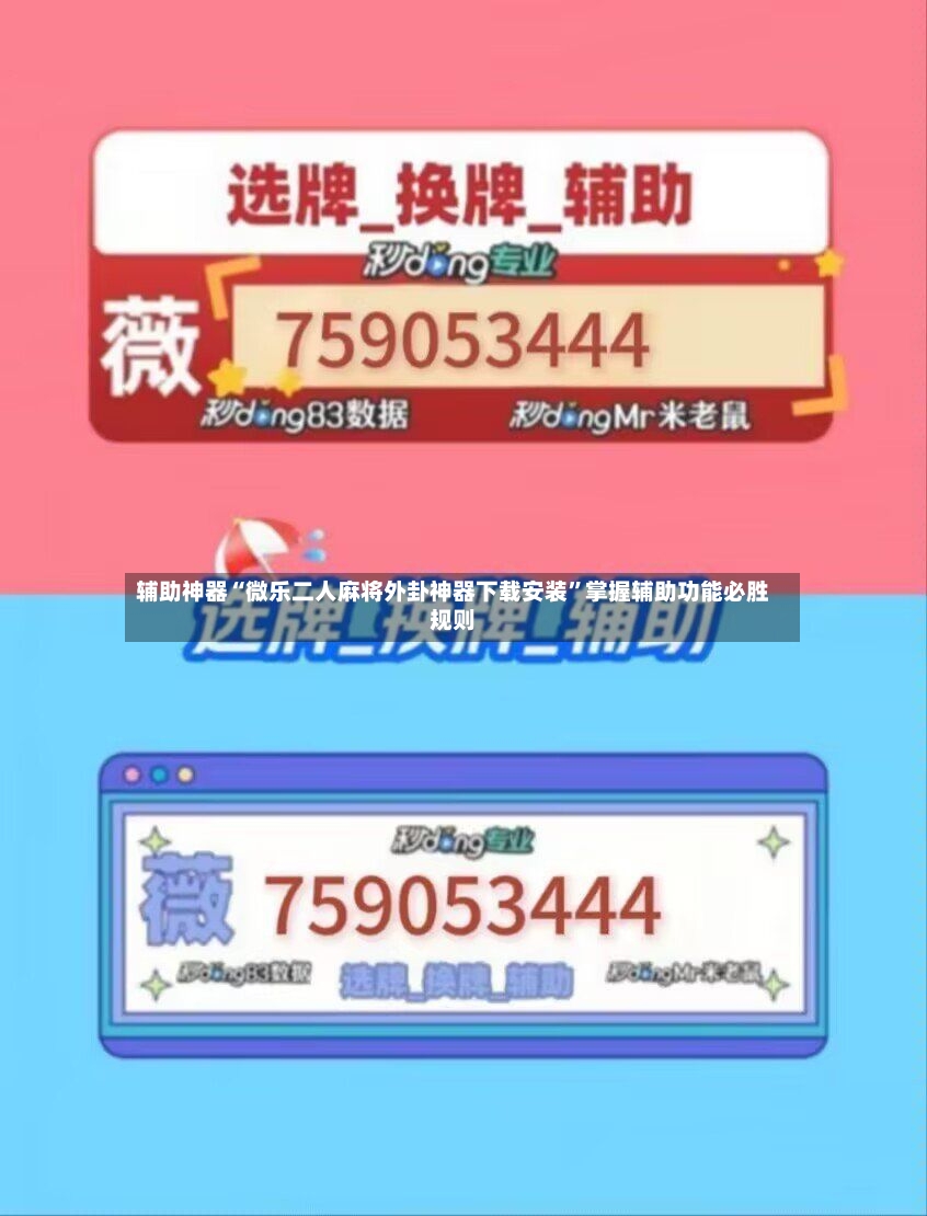 辅助神器“微乐二人麻将外卦神器下载安装”掌握辅助功能必胜规则-第3张图片