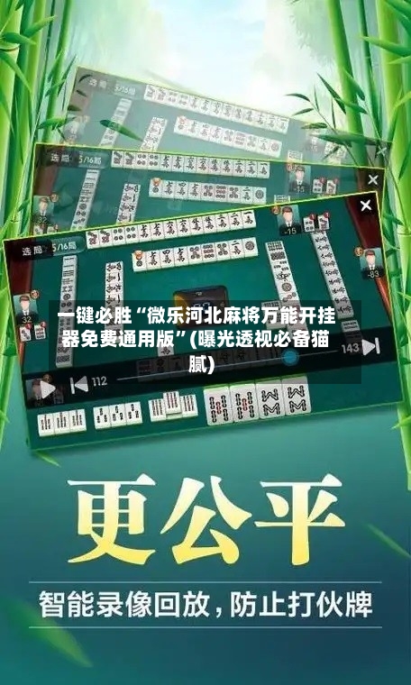 一键必胜“微乐河北麻将万能开挂器免费通用版	”(曝光透视必备猫腻)-第2张图片