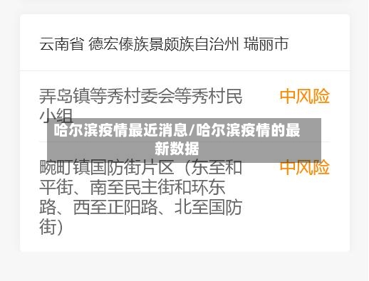 哈尔滨疫情最近消息/哈尔滨疫情的最新数据