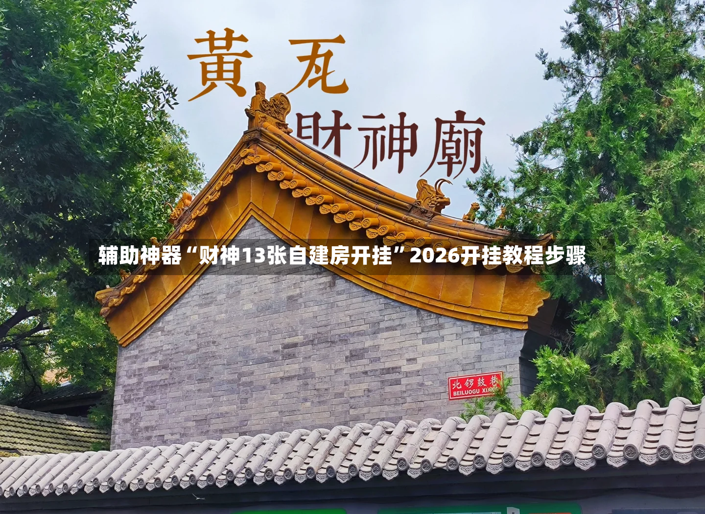 辅助神器“财神13张自建房开挂”2026开挂教程步骤-第3张图片