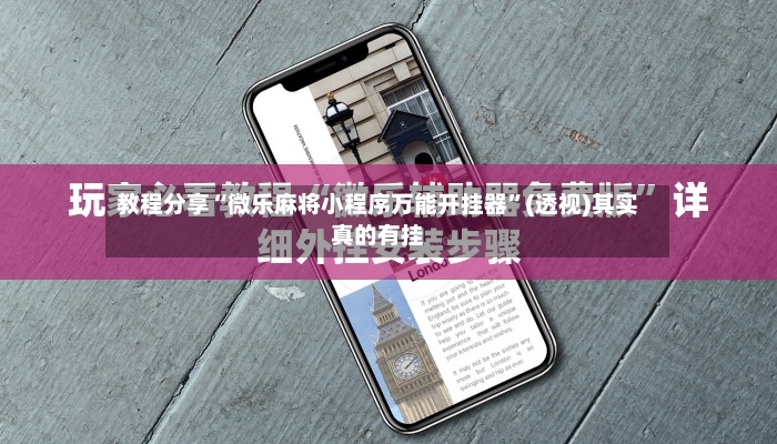 教程分享“微乐麻将小程序万能开挂器”(透视)其实真的有挂