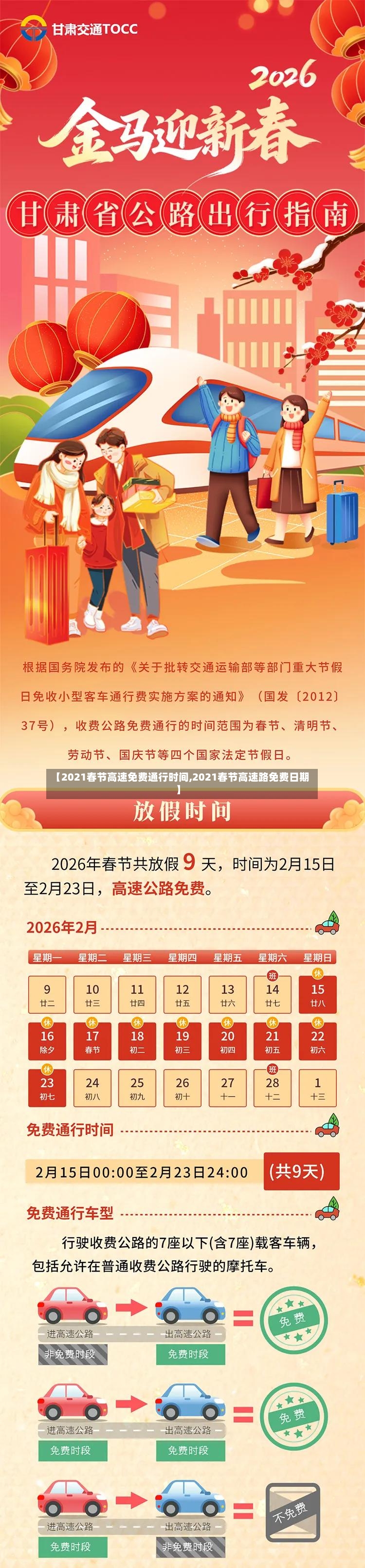 【2021春节高速免费通行时间,2021春节高速路免费日期】