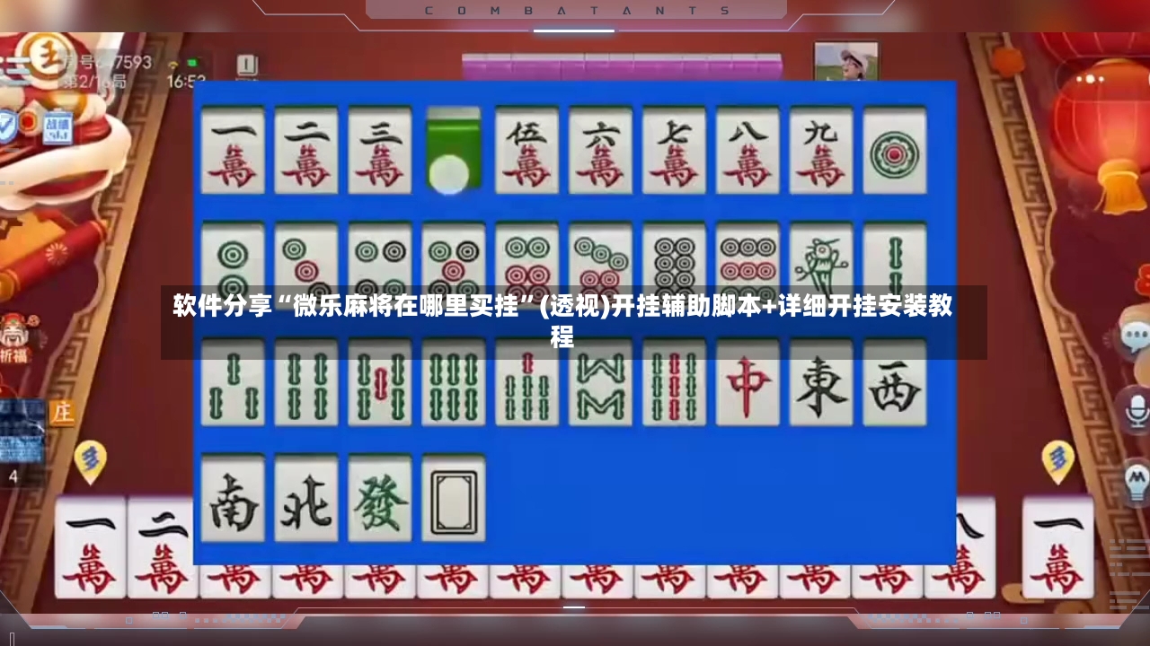 软件分享“微乐麻将在哪里买挂”(透视)开挂辅助脚本+详细开挂安装教程-第3张图片