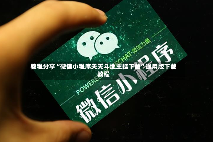 教程分享“微信小程序天天斗地主挂下载”通用版下载教程-第2张图片