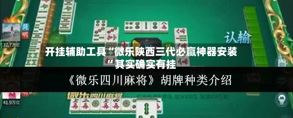 开挂辅助工具“微乐陕西三代必赢神器安装”其实确实有挂-第2张图片