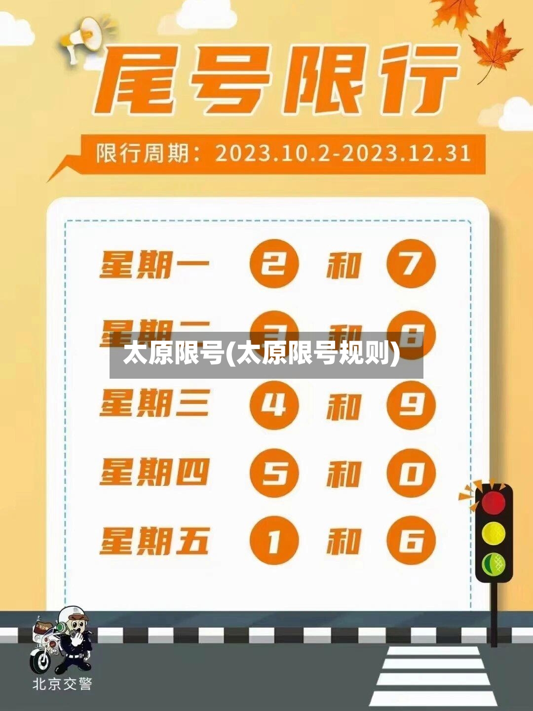 太原限号(太原限号规则)