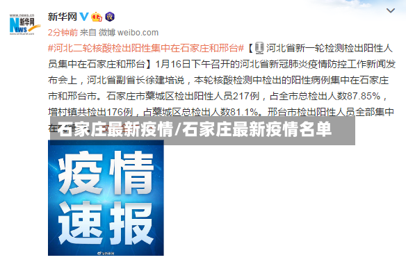 石家庄最新疫情/石家庄最新疫情名单