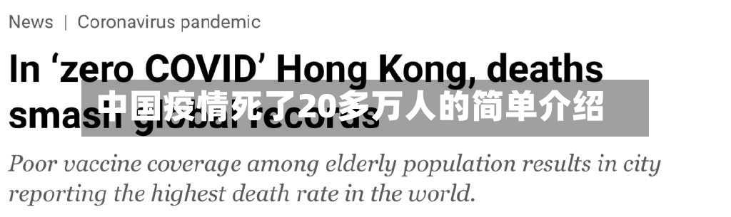 中国疫情死了20多万人的简单介绍-第3张图片