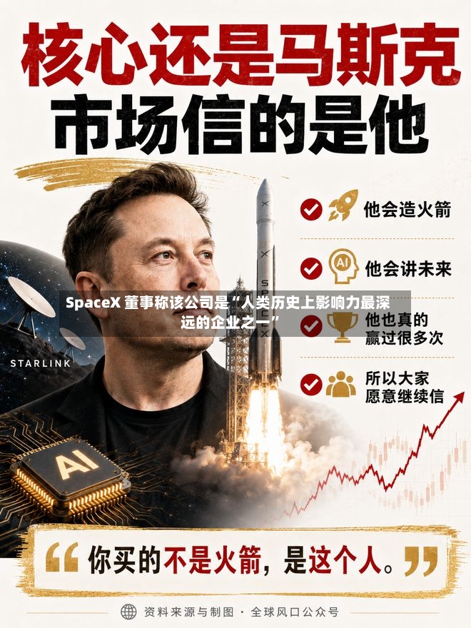 SpaceX 董事称该公司是“人类历史上影响力最深远的企业之一	”-第3张图片