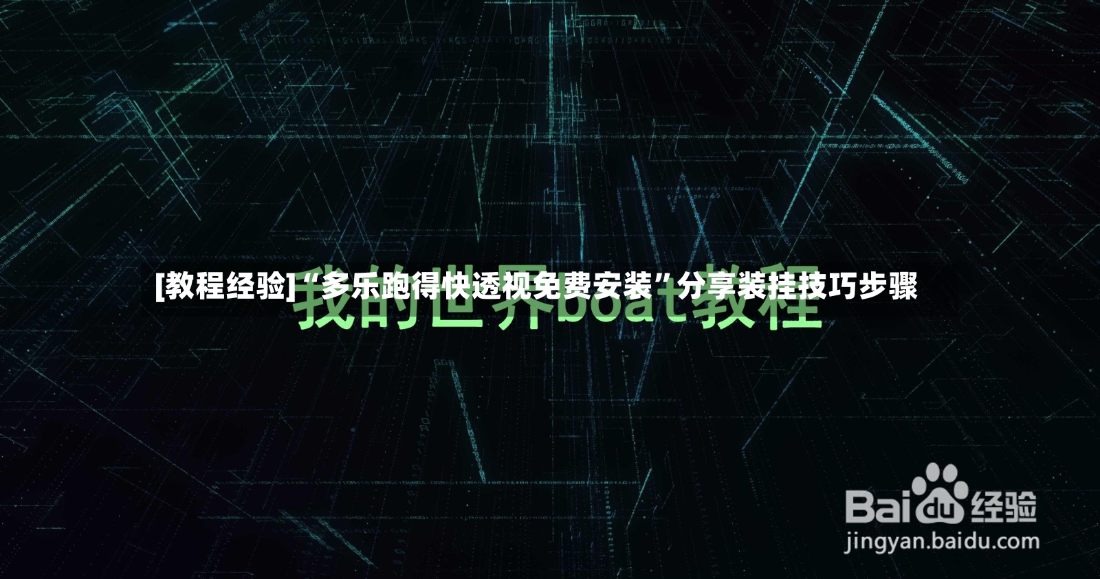 [教程经验]“多乐跑得快透视免费安装”分享装挂技巧步骤-第2张图片