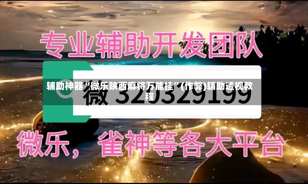 辅助神器“微乐陕西麻将万能挂”(作弊)辅助透视教程-第2张图片