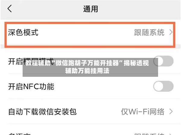教程辅助“微信跑胡子万能开挂器”揭秘透视辅助万能挂用法-第2张图片
