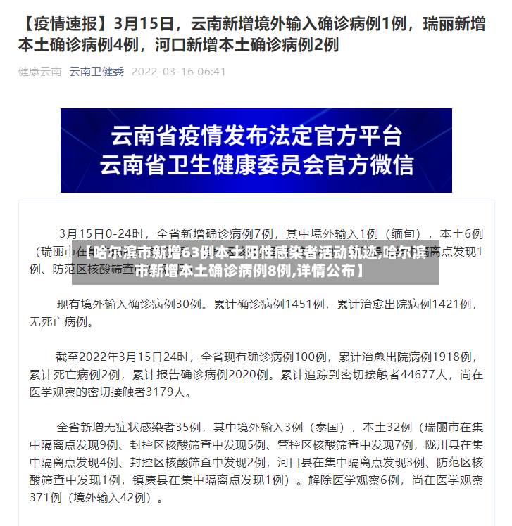 【哈尔滨市新增63例本土阳性感染者活动轨迹,哈尔滨市新增本土确诊病例8例,详情公布】