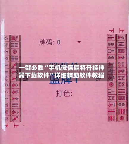 一键必胜“手机微信麻将开挂神器下载软件”详细辅助软件教程-第3张图片