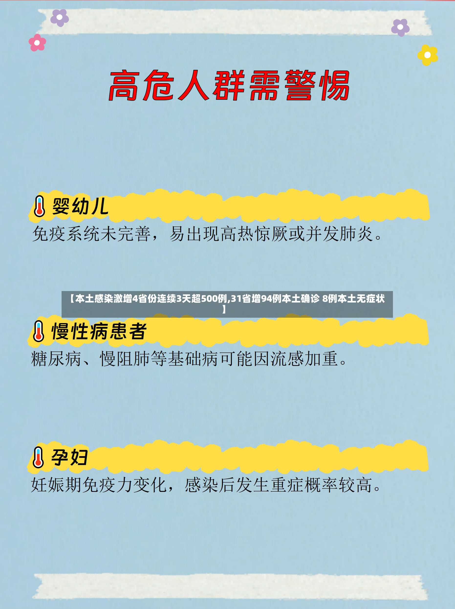 【本土感染激增4省份连续3天超500例,31省增94例本土确诊 8例本土无症状】