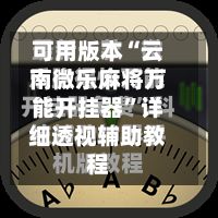 可用版本“云南微乐麻将万能开挂器”详细透视辅助教程