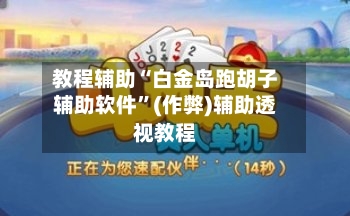 教程辅助“白金岛跑胡子辅助软件	”(作弊)辅助透视教程-第2张图片