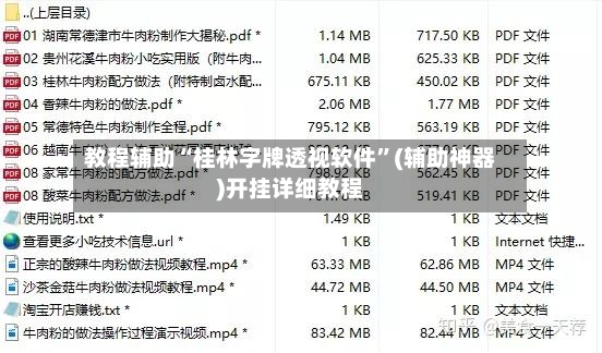 教程辅助“桂林字牌透视软件”(辅助神器)开挂详细教程-第2张图片