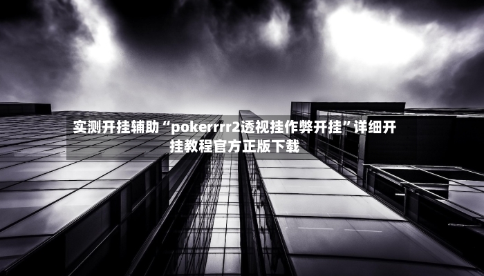 实测开挂辅助“pokerrrr2透视挂作弊开挂”详细开挂教程官方正版下载-第2张图片